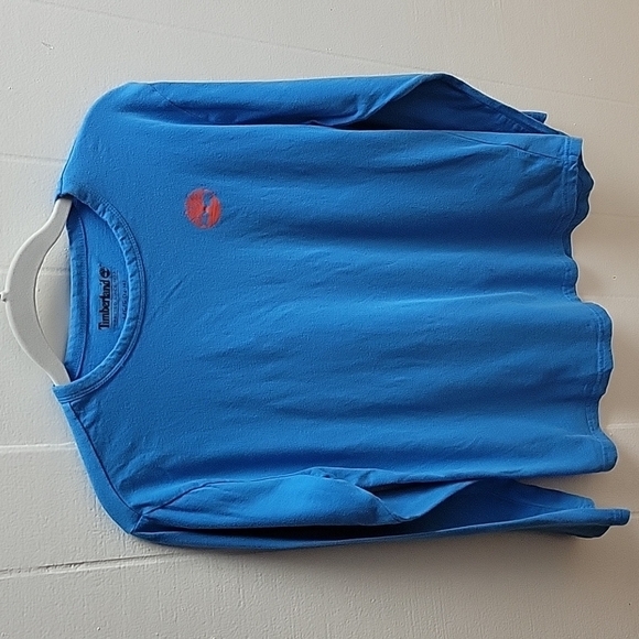 Timberland Boys' Long Sleeve Tree Logo Graphic T-Shirt Blue size Large - Picture 2 of 7
